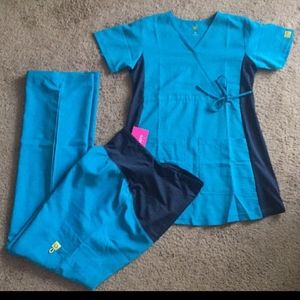 Maternity scrubs pink